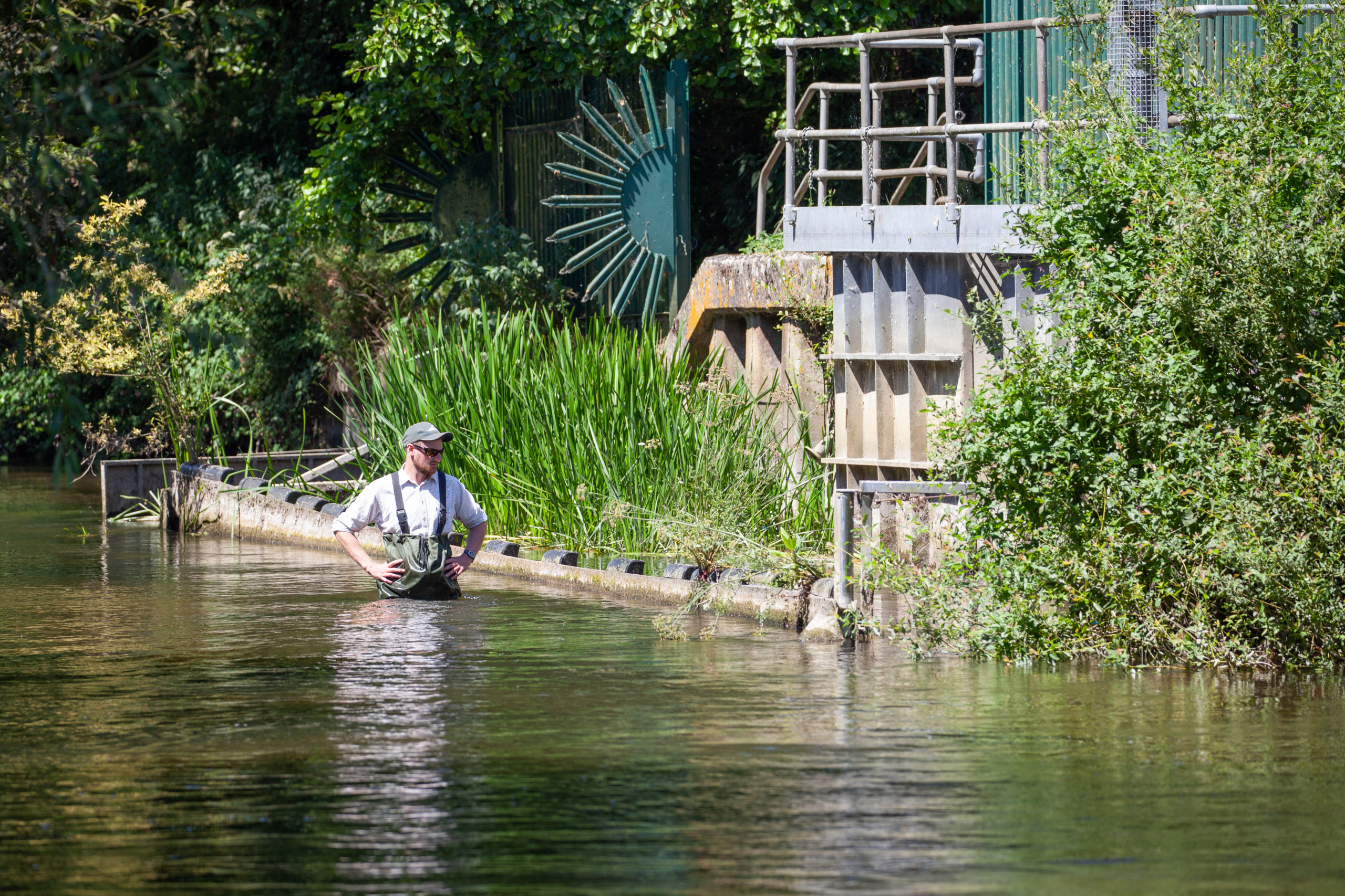 Southern Water abstraction point on the Test